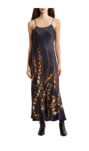 Garden Silhouette Maxi Slip Dress