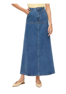 Weekend Denim Midi Skirt