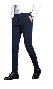 Men's Stretch Dress Pants Slim Fit Skinny Suit Pants
