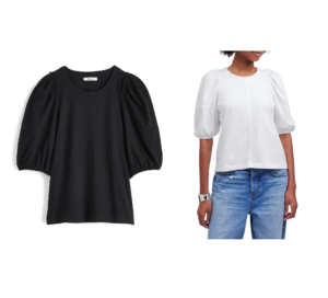 Puff Sleeve Cotton T-shirt
