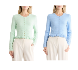 Cropped Ruffled Cardigan
