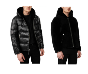 Bryce Reversible Water Resistant Genuine Shearling Down Coatp