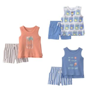 Baby Boy Outfit Set, 2-piece, Sizes 0/3-24 Months
