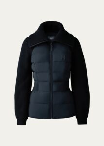 Foxy Light Down Mixed-media Jacket
