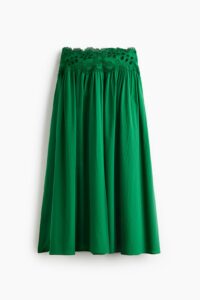 Lace-detail Cotton Skirt