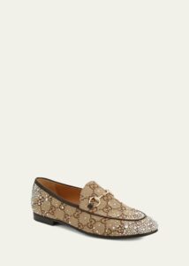 New Jordaan Gg Crystal Canvas Loafers