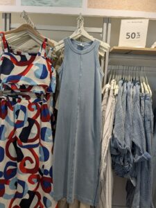 Denim Washed Terrysoft Tank Midi Pocket Dress