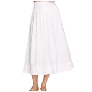 Aligne Julie Cotton Poplin Midi Skirt