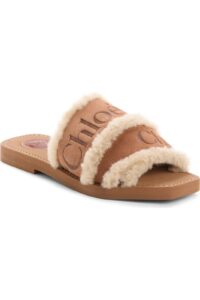 Woody Genuine Shearling Sandal