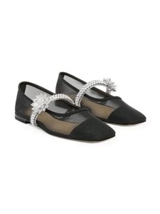 Lotus Flower Jewelled Mesh Ballet Flats