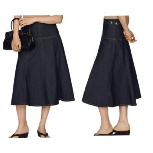 Maeve Waisted Denim Maxi Skirt