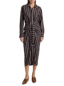 Mila Striped Midi-shirtdress