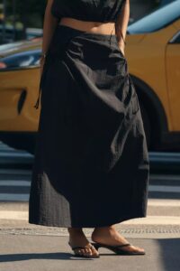 Daily Practice Nylon Midi Skirt