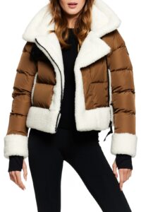 Bennet Faux Shearling Quilted Down Coat