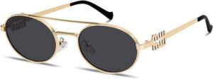 Retro Oval 90s Metal Sunglasses