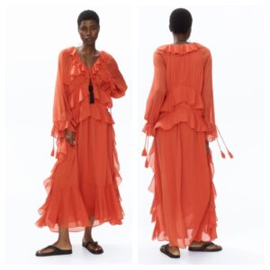 Oversized Flounced Dress