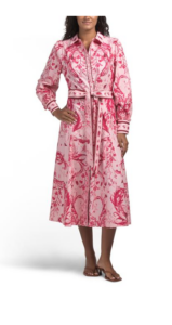 Cotton Poplin Collared Shirt Dress