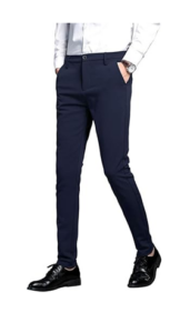 Men's Stretch Dress Pants Slim Fit Skinny Suit Pants