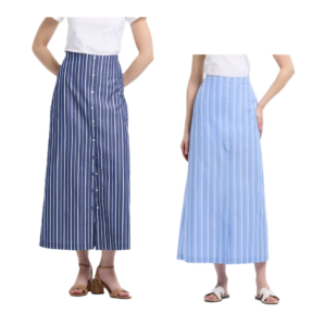 Women's Button-front Woven Maxi Skirt