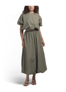 2pc Bubble Top and Skirt Matching Set