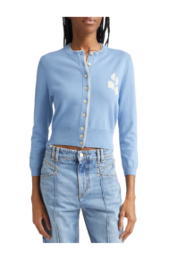 Lona Intarsia Cotton & Wool Cardigan