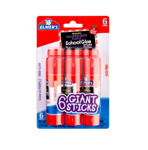 Elmer's 6pk Giant Washable School Glue Sticks - Disappearing Purple