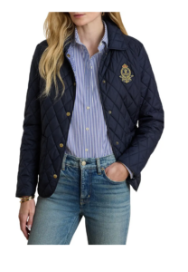 Crest Detail Quilted Jacket