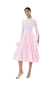 Kenlie Long Sleeve Mock Neck Midi Dress