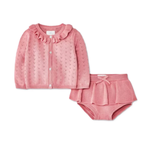 Baby Girls' Cardigan Sweater and Skirt Set 0-24m