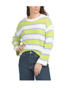 Cotton Striped Long Sleeve Sweater