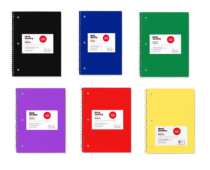 Subject Spiral Notebook College Ruled Black - Dealworthy™
