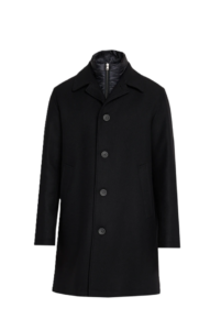 Men's Wool-blend Coat W/ Removable Bibp
