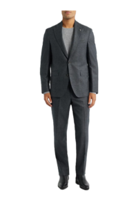 Montana Charcoal Grey Screen Weave Super 110s Wool Suit