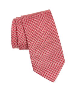 Gancini Print Silk Tie