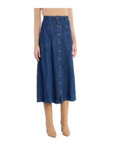 The Lila Denim Midi Skirt