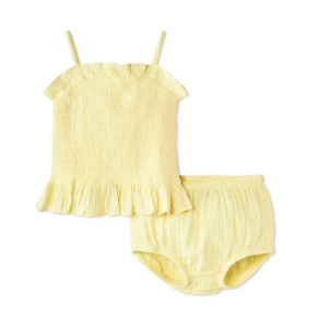 Baby Girls' Smocked Peplum Tank Top and Bloomer Set