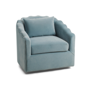 30x28 Scalloped Edge Swivel Accent Chairp