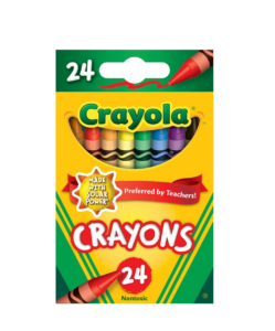 Crayola 24ct Crayons Kids School Supplies Art Classroom Must Haves for Teachers Coloring Gift Ages 3+