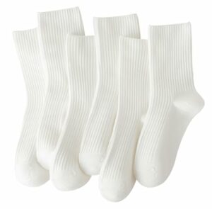 White Crew Socks for Women