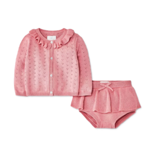 Baby Girls' Cardigan Sweater and Skirt Set 