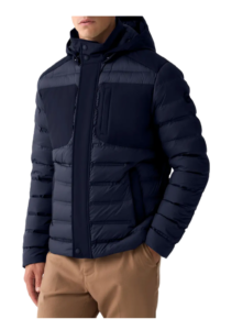 Seamless Water Repellent Hooded Down Jacket Size 46