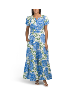 Hydrangea Printed Maxi Dress