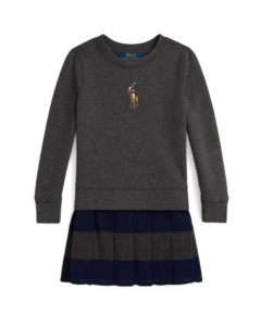 Big Pony Fleece Sweatshirt Dress (size 2-6)