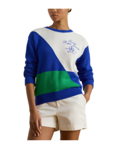 Colorblock Embroidered Sweater