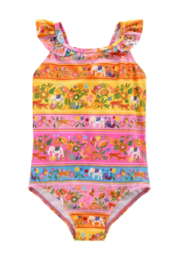 Kids' Frill Strap One-piece Swimsuit Size 2-5