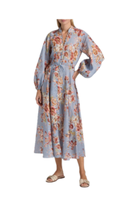 Awaken Billow Linen Midi-dress