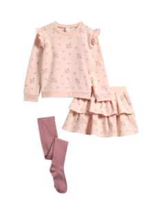 Kids' Sweatshirt, Skirt & Socks Set Size 2-4