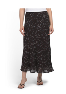 Printed Fluid Flared Skirt