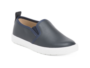 Unisex Leather Classic Slip on Dress Sneakers (toddler Little Kid)
