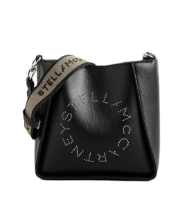 Embossed Grainy Alter Mat with Studded Logo Crossbody Bag